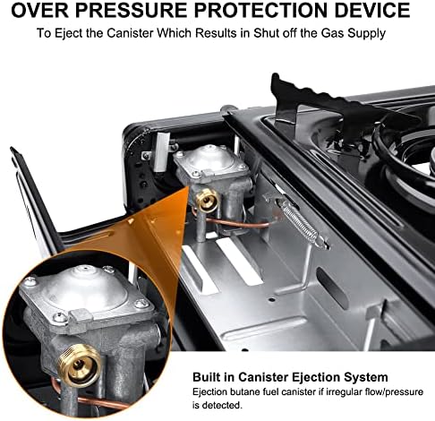 Camplux Dual Fuel Propane & Butane Stove with Carrying Case, Portable Camping Stoves with CSA Certification - Image 4