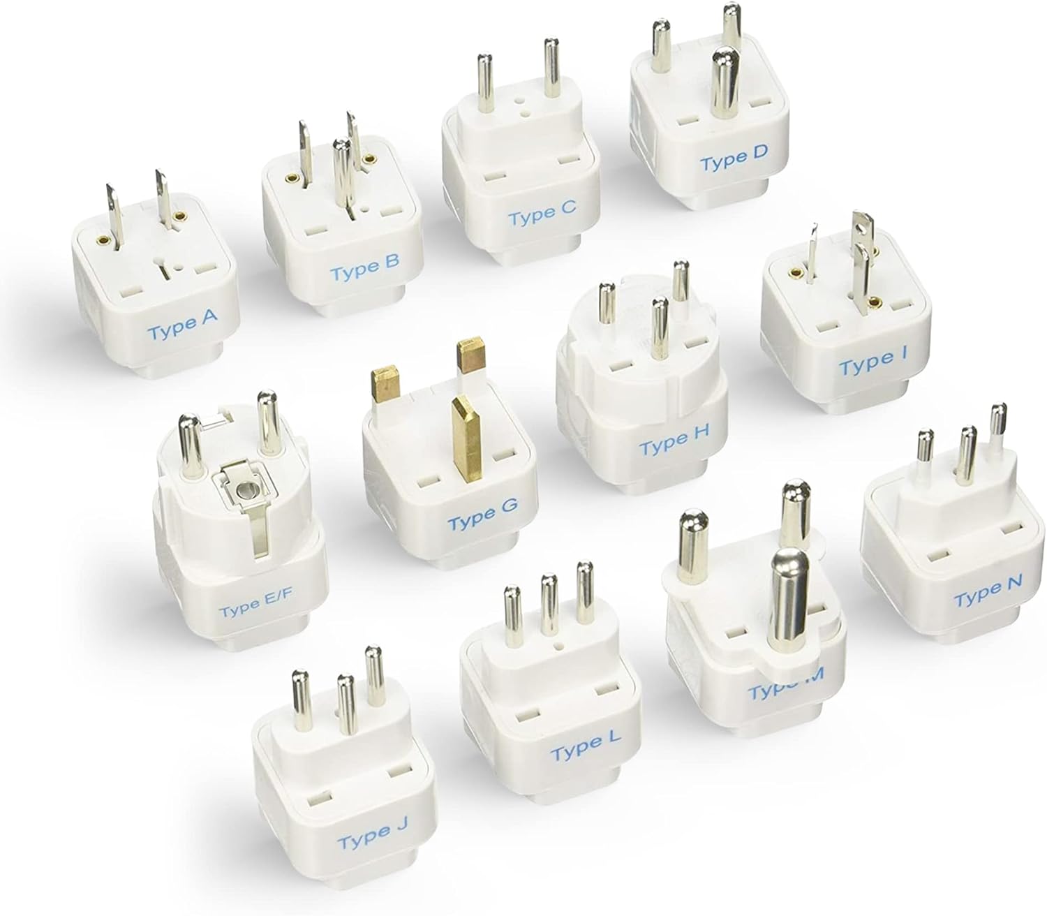Ceptics Travel Adapter with Types A-M Plugs, Travel Plug Adapter Set Compatible with Power Sockets in All Continents, Compact World International Plug Adaptor Kit, Set of 12,GP-12PK - Image 9